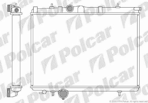 Polcar 572308-6 - Радіатор, охолодження двигуна autocars.com.ua