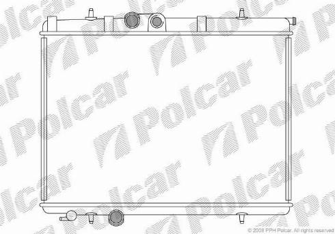Polcar 5723087X - Радиатор, охлаждение двигателя autodnr.net
