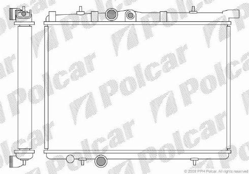 Polcar 572308A2 - Радіатор, охолодження двигуна autocars.com.ua