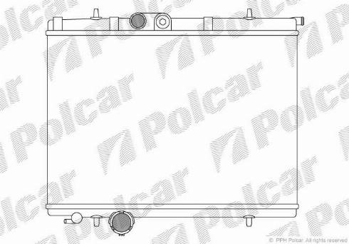 Polcar 572308A6 - Радіатор, охолодження двигуна autocars.com.ua