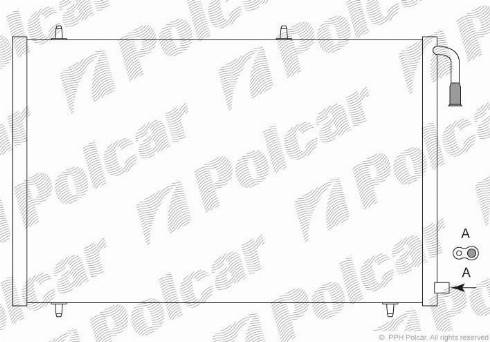 Polcar 5723K8C2 - Конденсатор, кондиціонер autocars.com.ua