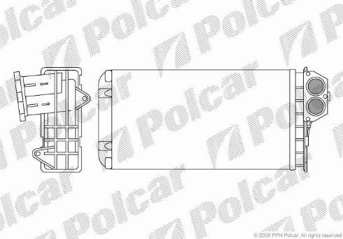 Polcar 5723N8-1 - Радіатор пічки Peugeot 206 03- autocars.com.ua