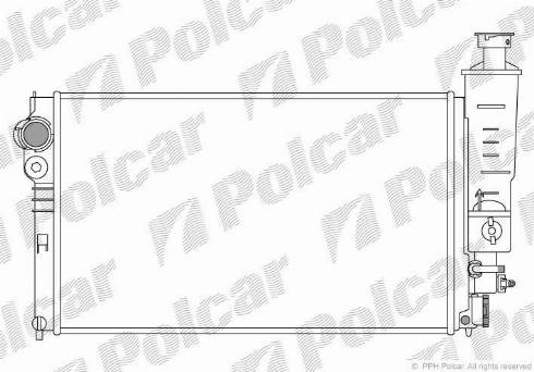 Polcar 574508A4 - Радіатор, охолодження двигуна autocars.com.ua