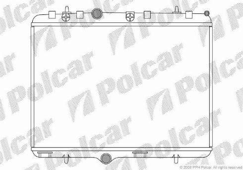 Polcar 574808-1 - Радіатор, охолодження двигуна autocars.com.ua