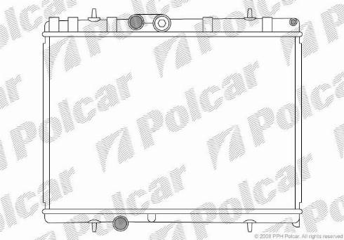 Polcar 574808-5 - Радиатор, охлаждение двигателя avtokuzovplus.com.ua