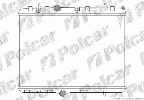 Polcar 574808A1 - Радіатор охолодження двигуна Citroen C2. C2. C3 Picasso. C4 .Peugeot 1007. 2008 I. 207. 208. 208 I 1.0-2.0 05.01- autocars.com.ua