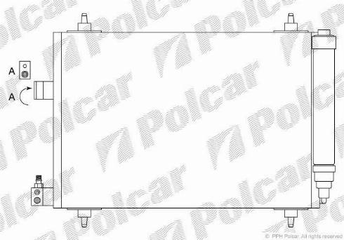 Polcar 5748K8C1 - Конденсатор, кондиціонер autocars.com.ua