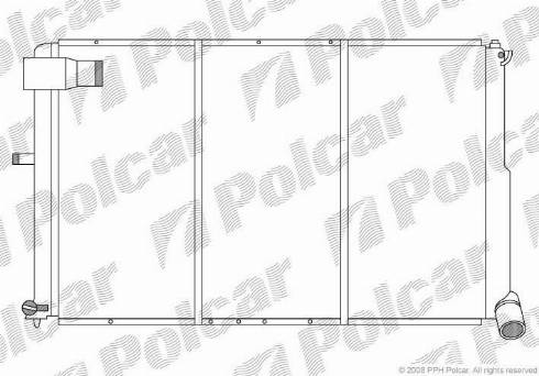 Polcar 5765087X - Радіатор, охолодження двигуна autocars.com.ua