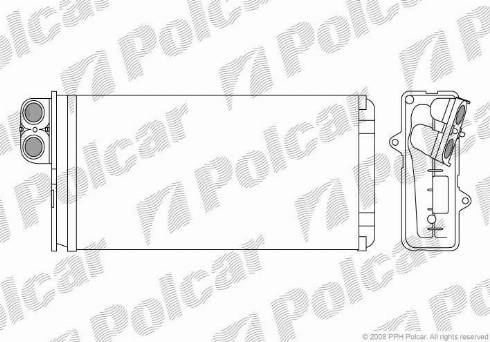 Polcar 5766N81X - Теплообменник, отопление салона avtokuzovplus.com.ua