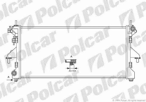 Polcar 577008-1 - Радіатор, охолодження двигуна autocars.com.ua
