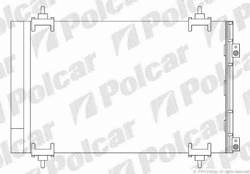 Polcar 5780K81X - Конденсатор, кондиціонер autocars.com.ua