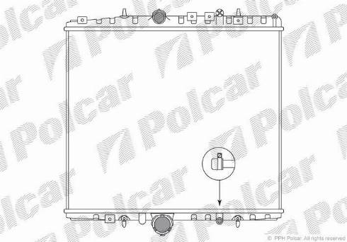 Polcar 578708-2 - Радіатор, охолодження двигуна autocars.com.ua