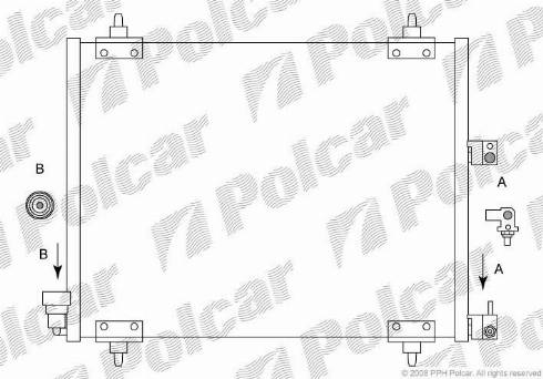 Polcar 5787K8C1 - Конденсатор, кондиціонер autocars.com.ua