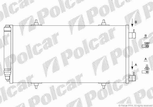 Polcar 5787K8C2 - Конденсатор, кондиціонер autocars.com.ua