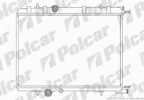 Polcar 579008-2 - Радіатор, охолодження двигуна autocars.com.ua