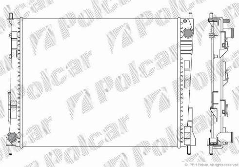 Polcar 600108-2 - Радиатор, охлаждение двигателя avtokuzovplus.com.ua