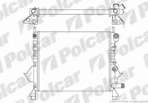 Polcar 600308-2 - Радіатор, охолодження двигуна autocars.com.ua