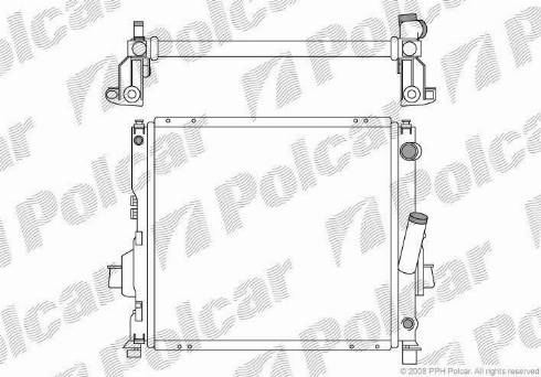 Polcar 6003083X - Радіатор, охолодження двигуна autocars.com.ua