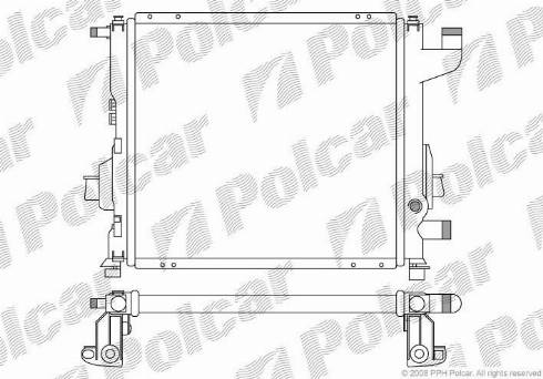 Polcar 6004082X - Радіатор, охолодження двигуна autocars.com.ua