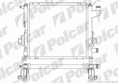 Polcar 600408-2 - Радіатор, охолодження двигуна autocars.com.ua