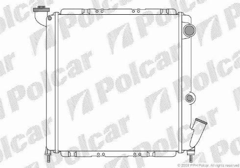 Polcar 600508-1 - Радіатор, охолодження двигуна autocars.com.ua