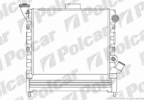 Polcar 6005083X - Радіатор, охолодження двигуна autocars.com.ua