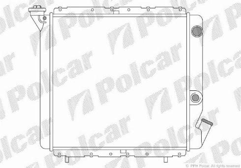 Polcar 600508A5 - Радіатор, охолодження двигуна autocars.com.ua