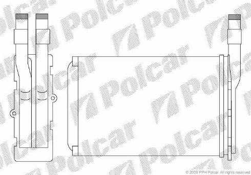 Polcar 6005N8-1 - Радiатор пiчки Renault Espace-5-9-11 84-91 autocars.com.ua