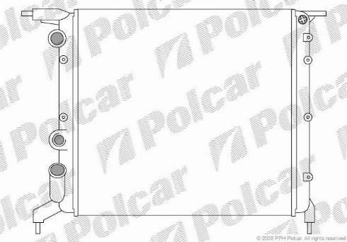 Polcar 600608-3 - Радіатор, охолодження двигуна autocars.com.ua