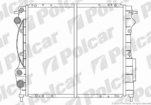 Polcar 600608-8 - Радіатор, охолодження двигуна autocars.com.ua