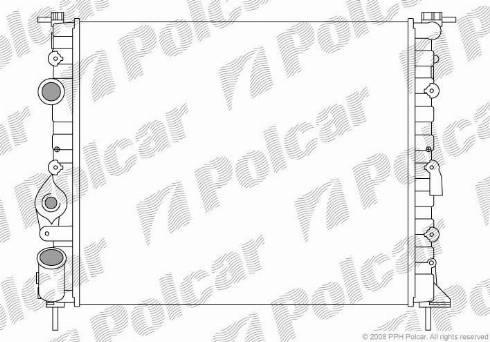 Polcar 6007081X - Радіатор, охолодження двигуна autocars.com.ua