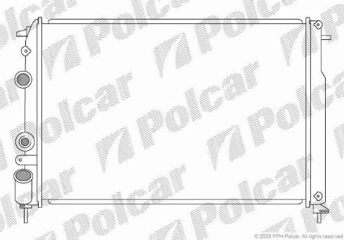 Polcar 600708-6 - Радіатор, охолодження двигуна autocars.com.ua