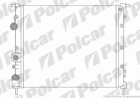 Polcar 600708A1 - Радіатор Renault Megane 1.4-1.6 11-95- -AC autocars.com.ua
