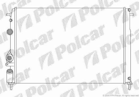 Polcar 600708A6 - Радіатор, охолодження двигуна autocars.com.ua