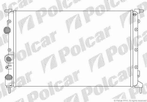 Polcar 600708B4 - Радіатор, охолодження двигуна autocars.com.ua