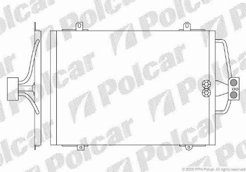 Polcar 6007K8C1 - Конденсатор, кондиціонер autocars.com.ua