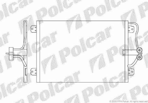 Polcar 6007K8C2 - Конденсатор, кондиціонер autocars.com.ua