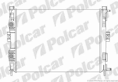 Polcar 6012081X - Радіатор, охолодження двигуна autocars.com.ua