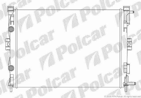 Polcar 601208-1 - Радиатор, охлаждение двигателя avtokuzovplus.com.ua