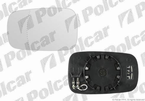 Polcar 6012545M - Дзеркальне скло, зовнішнє дзеркало autocars.com.ua