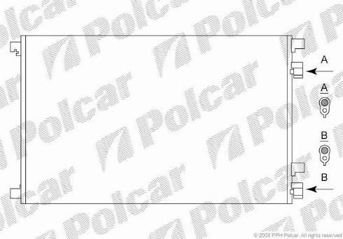 Polcar 6012K81X - Конденсатор кондиционера avtokuzovplus.com.ua