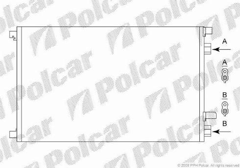 Polcar 6012K8C1 - Конденсатор кондиционера avtokuzovplus.com.ua