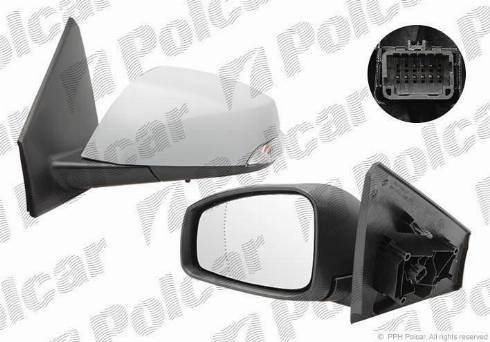Polcar 6014514M - Зовнішнє дзеркало autocars.com.ua