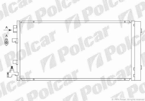 Polcar 6014K8C1 - Конденсатор, кондиціонер autocars.com.ua