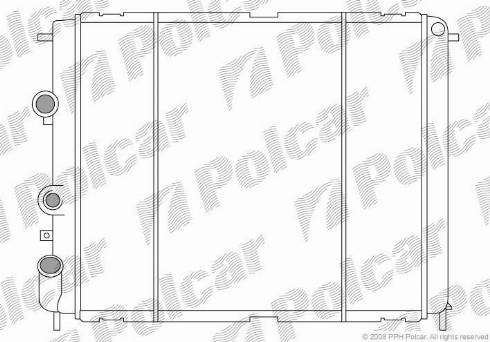 Polcar 6015081X - Радіатор, охолодження двигуна autocars.com.ua