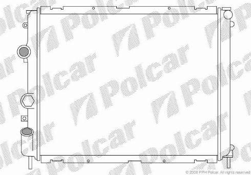 Polcar 601508-1 - Радіатор, охолодження двигуна autocars.com.ua