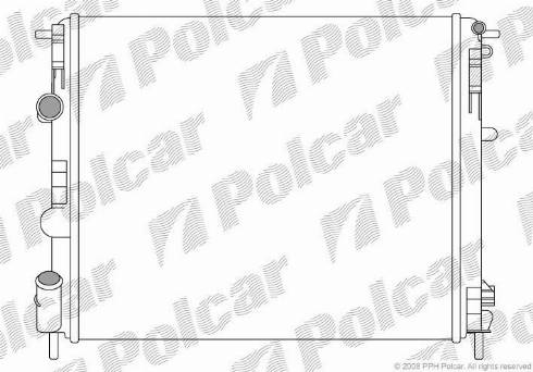 Polcar 601508A5 - Радіатор, охолодження двигуна autocars.com.ua