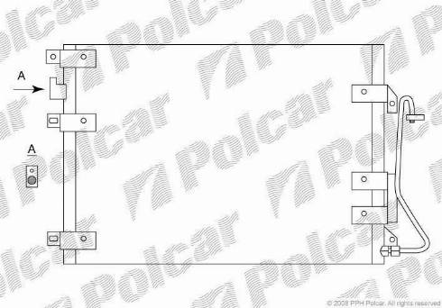 Polcar 6015K8C2 - Конденсатор, кондиціонер autocars.com.ua