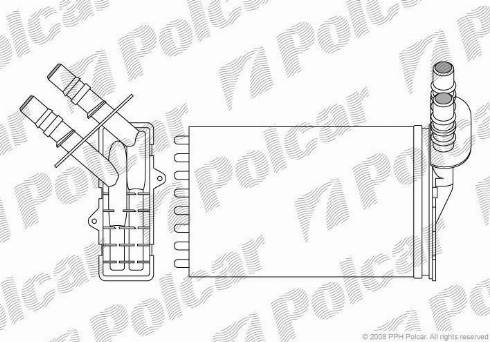 Polcar 6015N8-1 - Теплообменник, отопление салона autodnr.net
