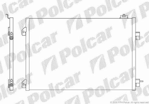 Polcar 6016K82X - Конденсатор, кондиціонер autocars.com.ua